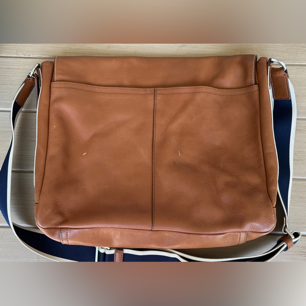Coach Heritage Web Messenger Brown Leather Adjustable Strap Bag - Picture 11 of 16
